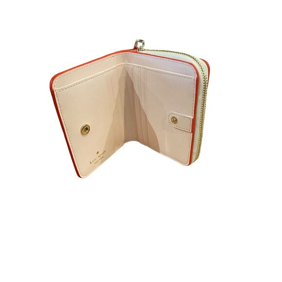 Kate Spade 3D Strawberry Dreams Small Zip Around Bifold Wallet Cream Multi - Picture 6 of 6